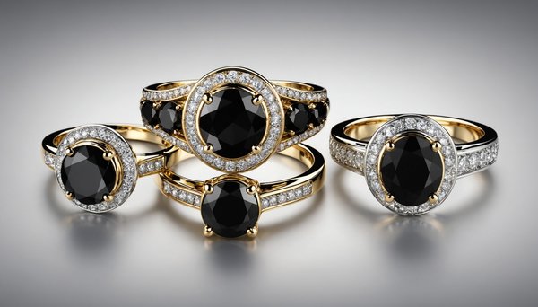 Explorez les élégantes bagues avec pierre noire disponibles